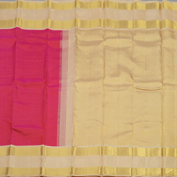 Hayagrivas Handloom Pure Kanjivaram Silk Saree in Enchanting Orangish Pink KBD2000D5-1