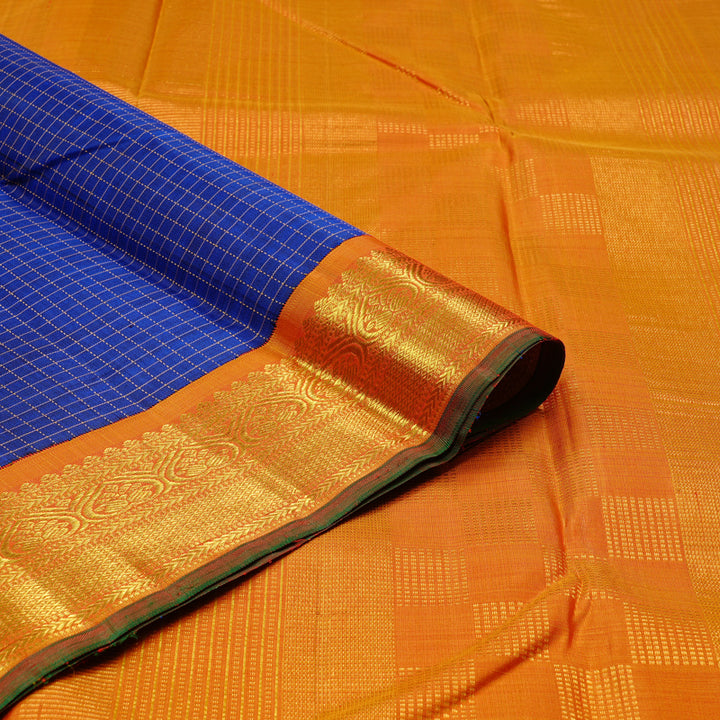 Hayagrivas Handloom Kanjivaram Silk Saree in Timeless Blue KBD2005B1-1