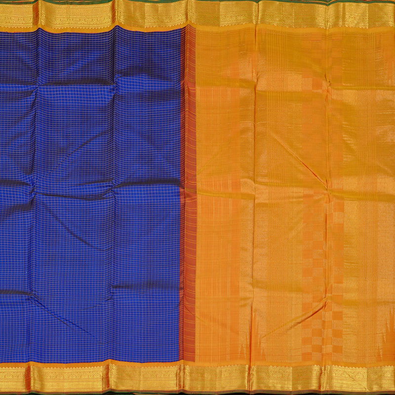 Hayagrivas Handloom Kanjivaram Silk Saree in Timeless Blue KBD2005B1-1