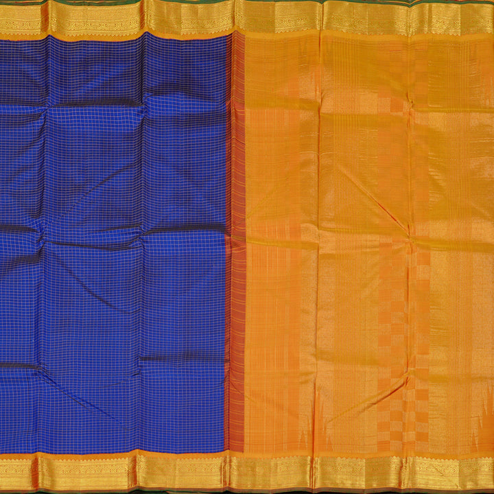 Hayagrivas Handloom Kanjivaram Silk Saree in Timeless Blue KBD2005B1-1