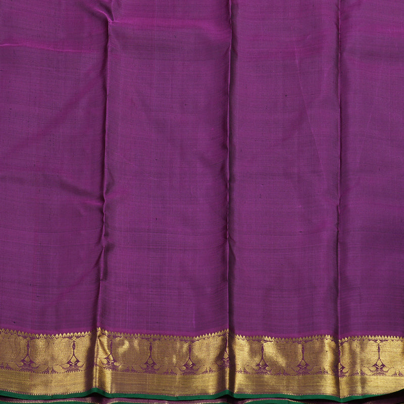 Hayagrivas Handloom Kanjivaram Silk Saree in Elegant Dark Green KBD2006B3-1