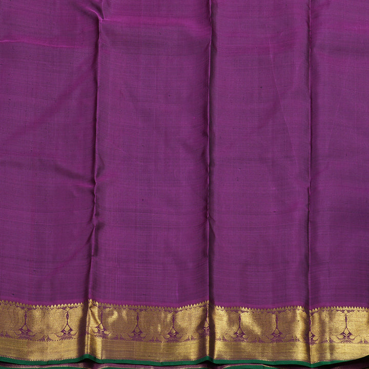 Hayagrivas Handloom Kanjivaram Silk Saree in Elegant Dark Green KBD2006B3-1