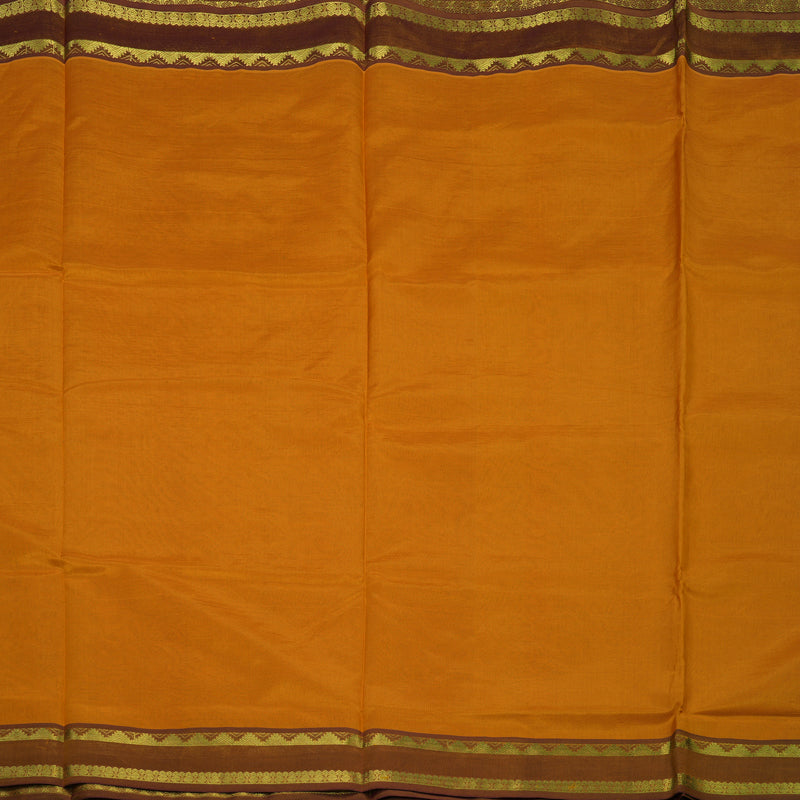 Hayagrivas Tumeric Yellow Pure Ten Yards Silk Cotton Saree KBD2007B11-2