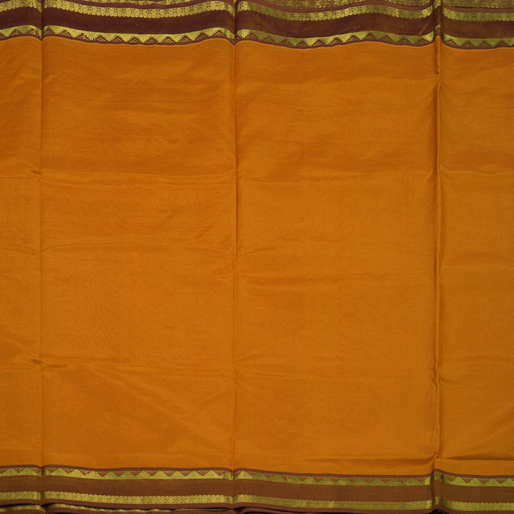 Hayagrivas Tumeric Yellow Pure Ten Yards Silk Cotton Saree KBD2007B11-2