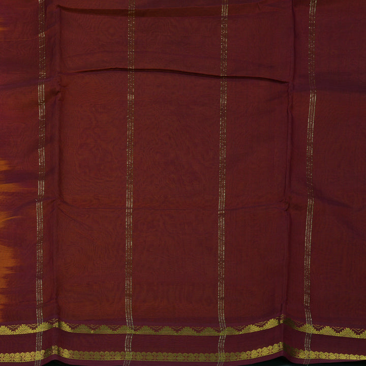 Hayagrivas Tumeric Yellow Pure Ten Yards Silk Cotton Saree KBD2007B11-2