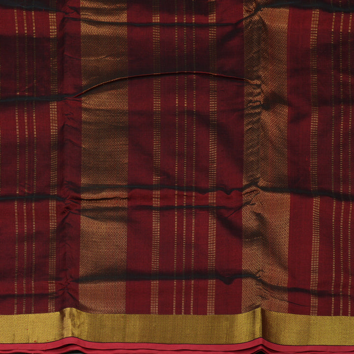 Hayagrivas Araku Maroon Pure Ten Yards Silk Cotton Saree KBD2007B4-1