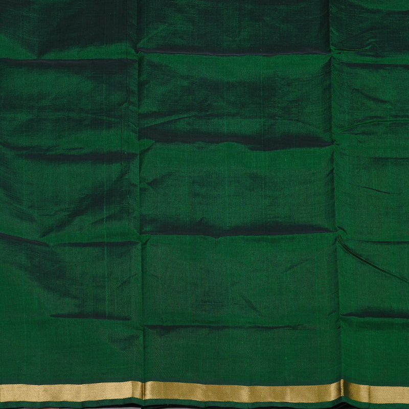 Hayagrivas Handloom Silk Cotton Saree in Elegant Bottle Green KBD2008B1-15