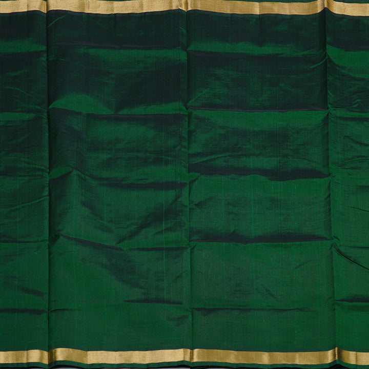 Hayagrivas Handloom Silk Cotton Saree in Elegant Bottle Green KBD2008B1-15
