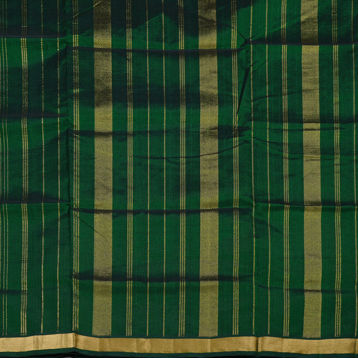 Hayagrivas Handloom Silk Cotton Saree in Elegant Bottle Green KBD2008B1-15