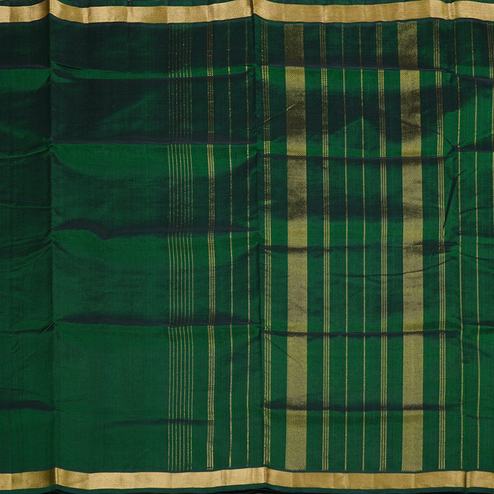 Hayagrivas Handloom Silk Cotton Saree in Elegant Bottle Green KBD2008B1-15