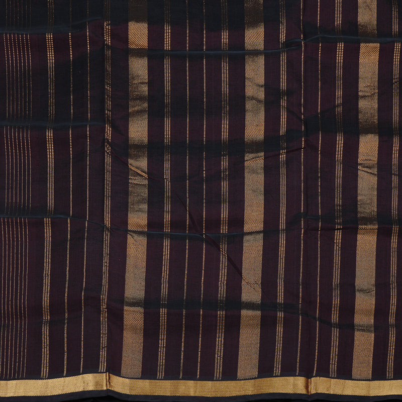 Hayagrivas Handloom Silk Cotton Saree in Poised Dark Brown KBD2008B1-26
