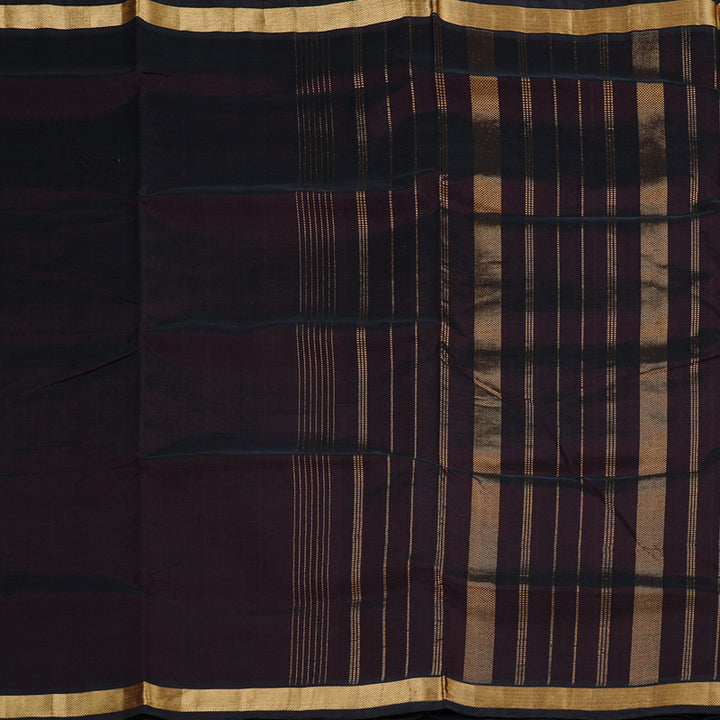 Hayagrivas Handloom Silk Cotton Saree in Poised Dark Brown KBD2008B1-26