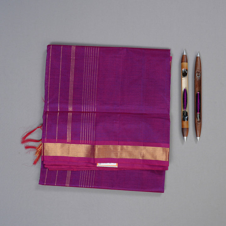 Hayagrivas Handloom Silk Cotton Saree in Regal Purple KBD2008B1-32