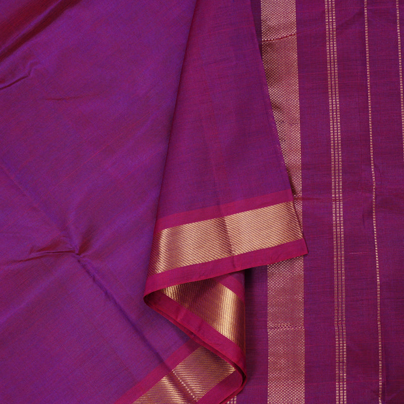 Hayagrivas Handloom Silk Cotton Saree in Regal Purple KBD2008B1-32