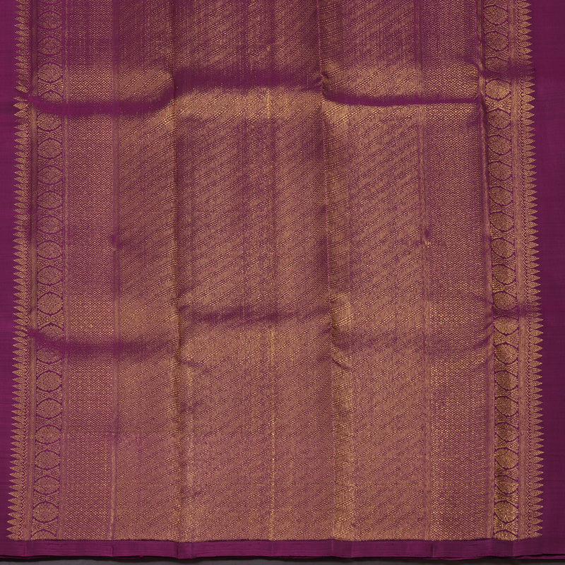 Hayagrivas Handloom Karum Pachai Kanjivaram Silk Saree with Wine Purple Border KBD2010B17-1