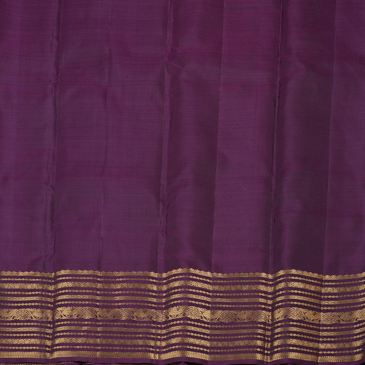 Hayagrivas Handloom Kanjivaram Silk Saree in Enchanting Rust Orange KBD2010B6-1