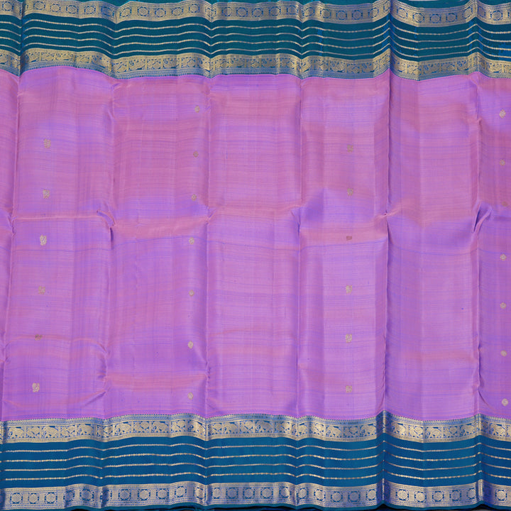 Hayagrivas Handloom Kanjivaram Silk Saree in Lustrous Purple KBD2010B6-2