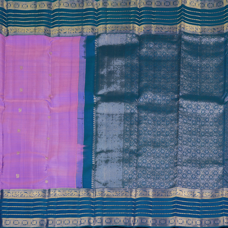 Hayagrivas Handloom Kanjivaram Silk Saree in Lustrous Purple KBD2010B6-2