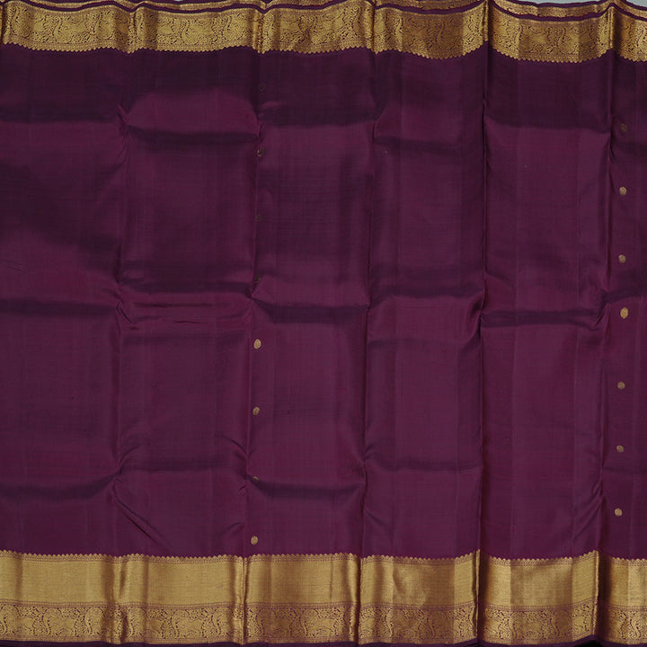 Hayagrivas Dark Purple Handloom Kanjivaram Silk Saree KBD2010B7-1