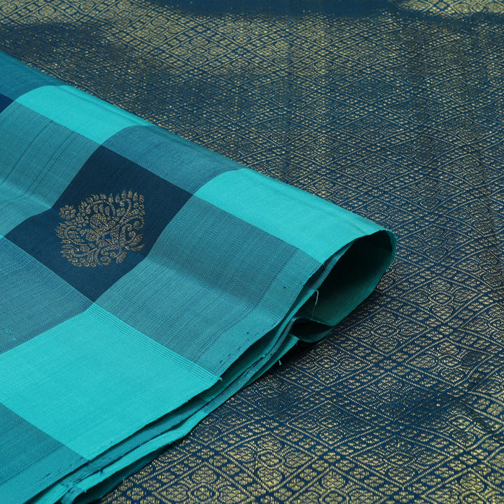 Hayagrivas Handloom Multicolour Checks Kanjivaram Silk Saree KBD2010B9-1