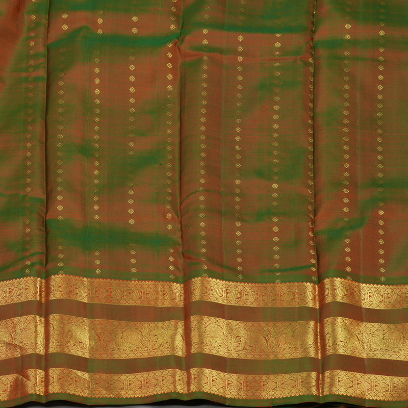 Hayagrivas Handloom Fanta Orange Kanjivaram Silk Saree with Manthalir Border KBD2011B7-1