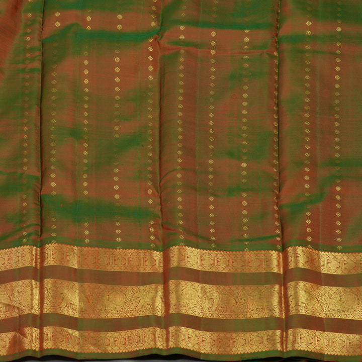 Hayagrivas Handloom Fanta Orange Kanjivaram Silk Saree with Manthalir Border KBD2011B7-1
