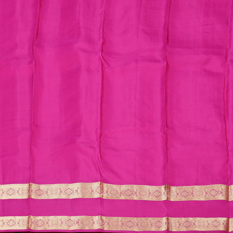 Hayagrivas Orangish Pink Handloom Kanjivaram Silk Saree with Pink Border KBD2017B7-3