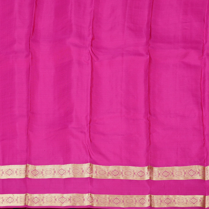 Hayagrivas Orangish Pink Handloom Kanjivaram Silk Saree with Pink Border KBD2017B7-3