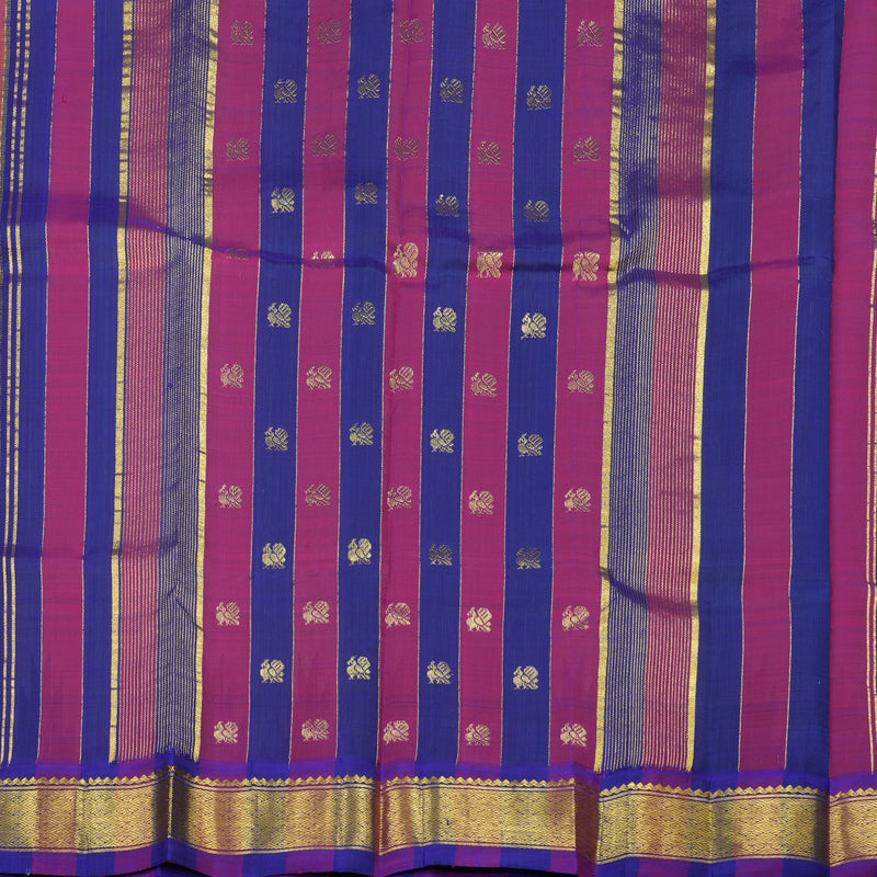 Hayagrivas Pale Yellow Pure One Side Border Silk Saree KBD2018B1-11