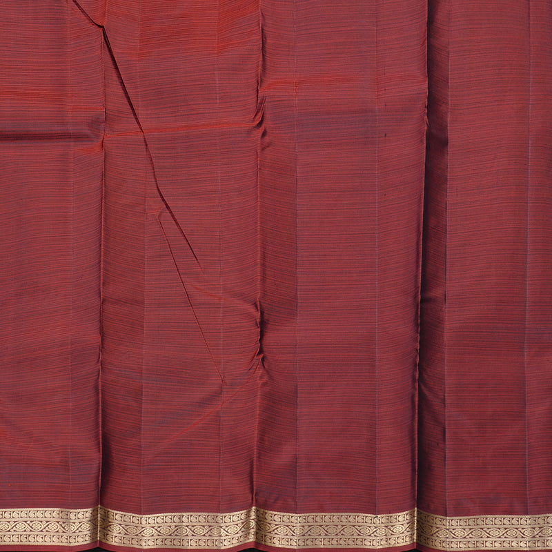 Hayagrivas Black Handloom Kanjivaram Silk Saree with Wine Maroon Border KBD2019B3-7