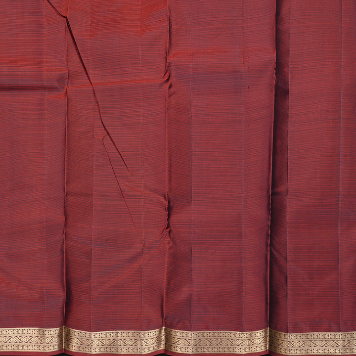 Hayagrivas Black Handloom Kanjivaram Silk Saree with Wine Maroon Border KBD2019B3-7