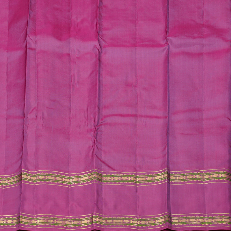 Hayagrivas Light Lilac Handloom Kanjivaram Silk Saree with Purple Border KBD2023B10-1