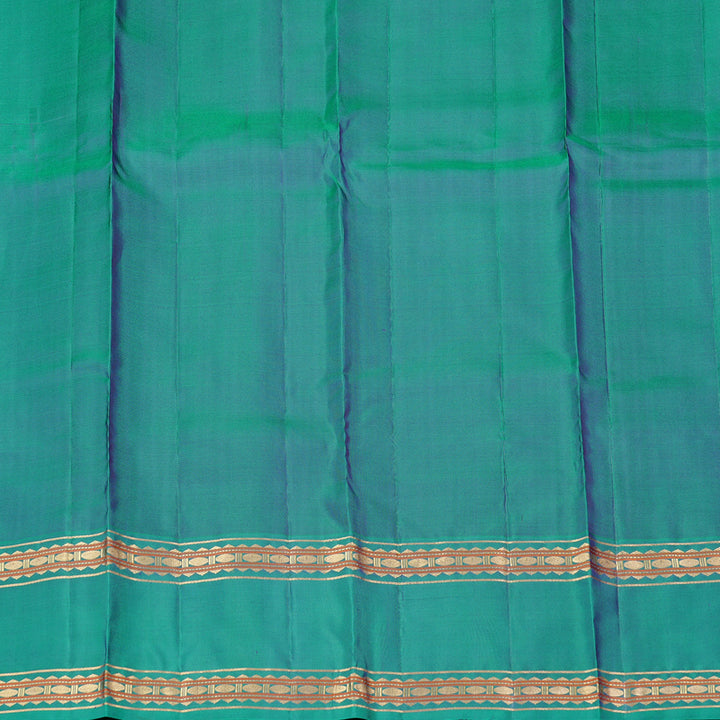 Hayagrivas Purple Handloom Kanjivaram Silk Saree with Peacock Green Border KBD2023B10-2