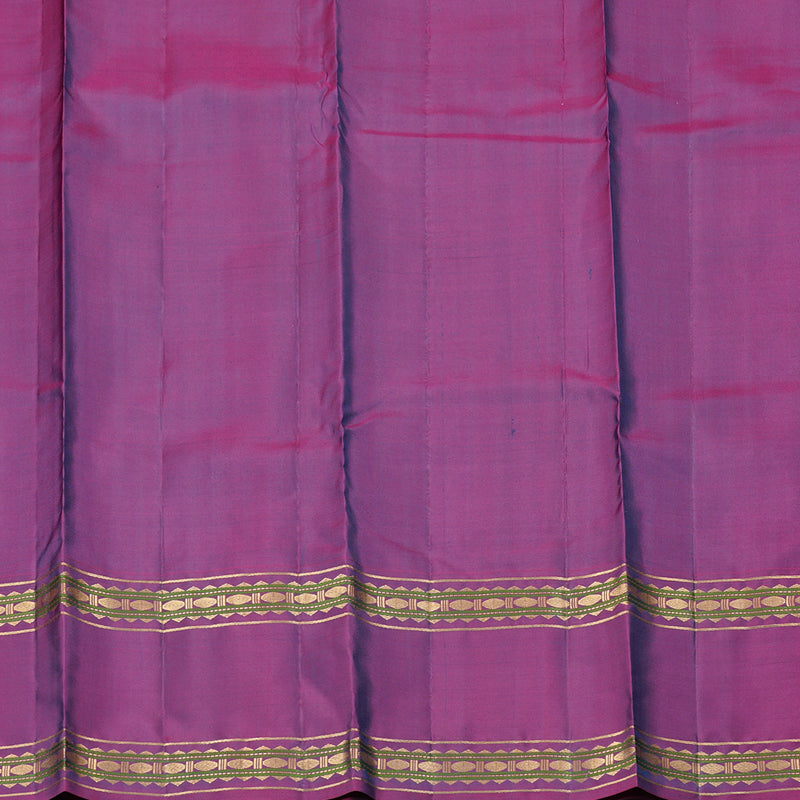 Hayagrivas Sky Blue Handloom Kanjivaram Silk Saree with Purple Border KBD2023B10-9