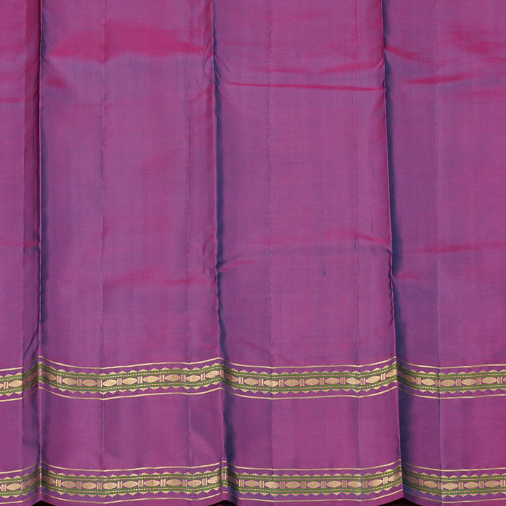 Hayagrivas Sky Blue Handloom Kanjivaram Silk Saree with Purple Border KBD2023B10-9