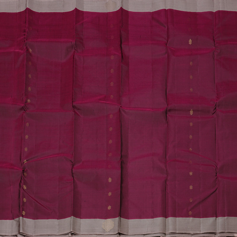 Hayagrivas Handloom Kanjivaram Silk Saree in Lively Wine Maroon KBD2023B2-8