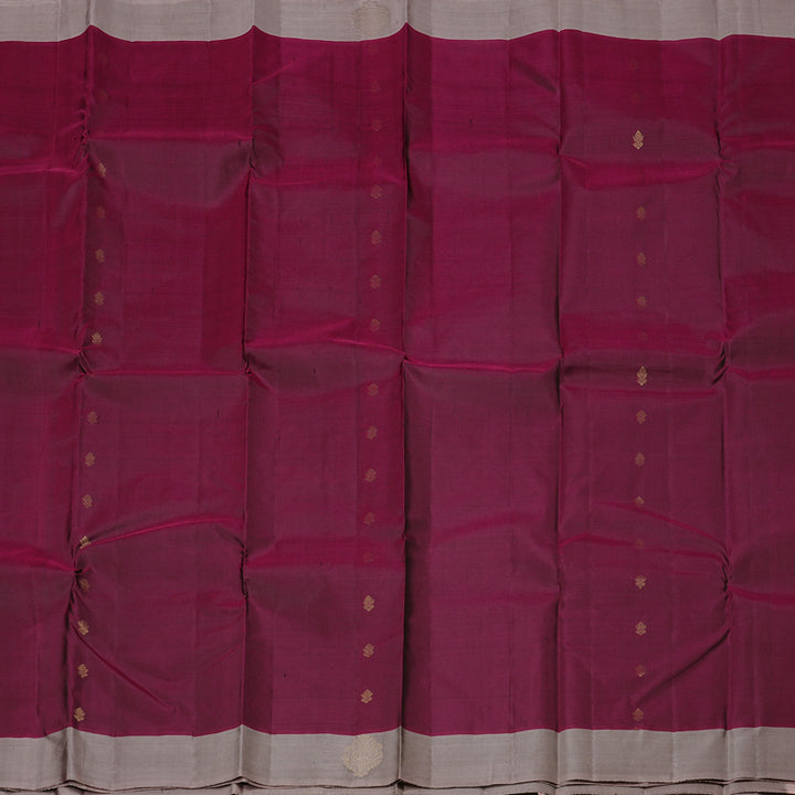 Hayagrivas Handloom Kanjivaram Silk Saree in Lively Wine Maroon KBD2023B2-8