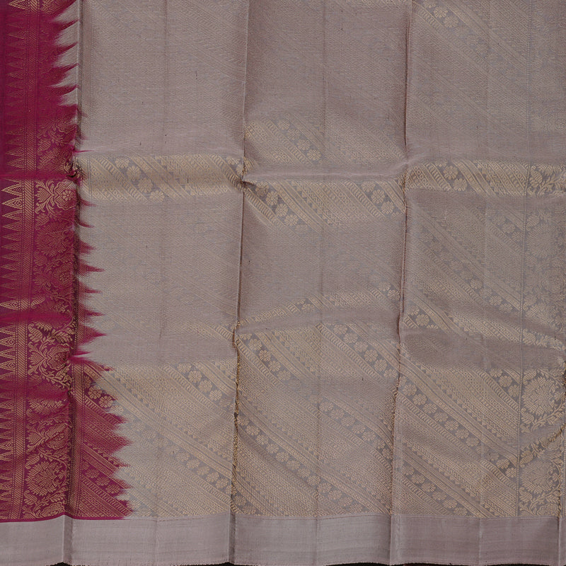 Hayagrivas Handloom Kanjivaram Silk Saree in Lively Wine Maroon KBD2023B2-8