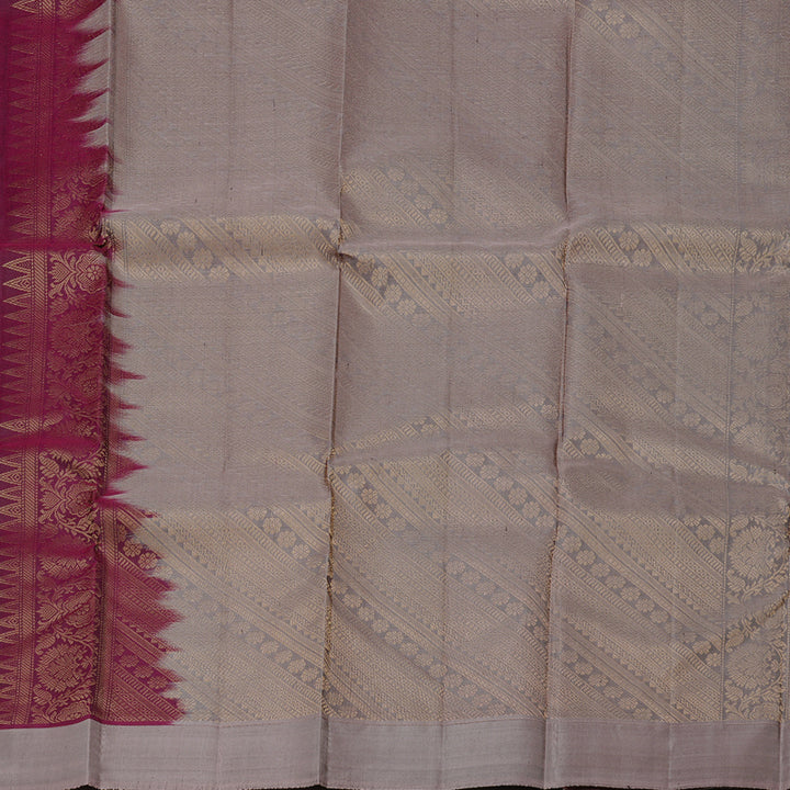 Hayagrivas Handloom Kanjivaram Silk Saree in Lively Wine Maroon KBD2023B2-8
