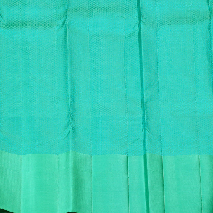 Hayagrivas Purple Handloom Kanjivaram Silk Saree with Sea Green Border KBD2025B8-3