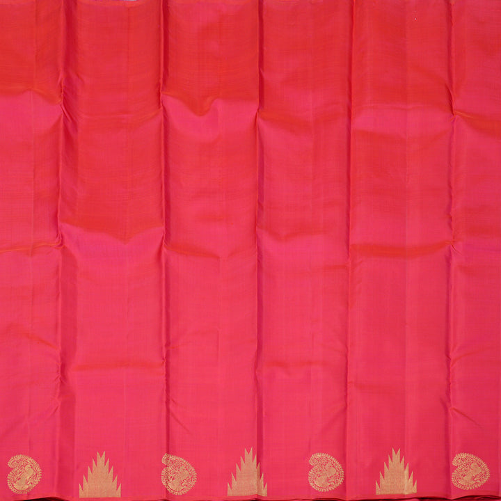 Hayagrivas Reddish Pink Handloom Kanjivaram Silk Saree KBD2026B4-1