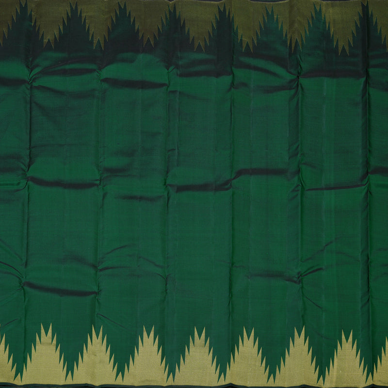 Hayagrivas Bottle Green Handloom Kanjivaram Silk Saree KBD2026B7-1