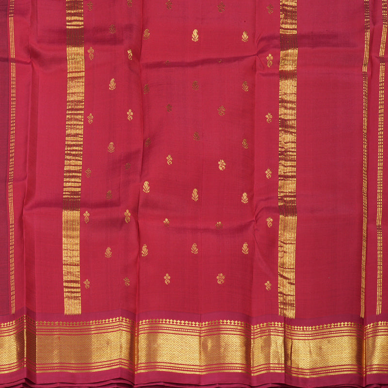 Hayagrivas Handloom Kanjivaram Silk Saree in Ruby Tinted Dark Maroon KBD2028B1-2