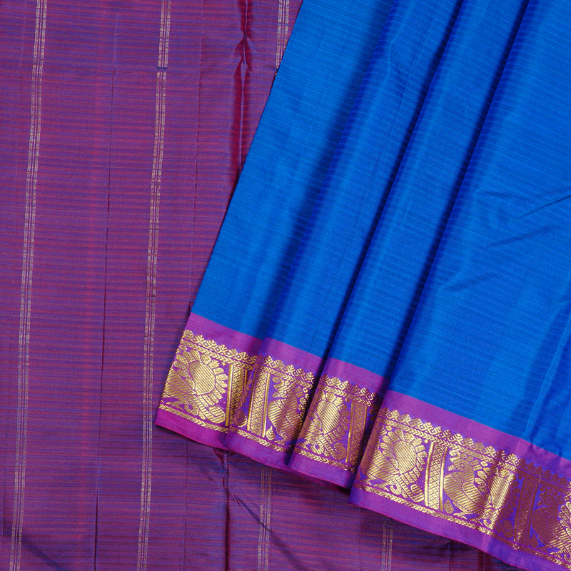 Hayagrivas Handloom Kanjivaram Silk Saree in Celestial Blue KBD2035C1-10