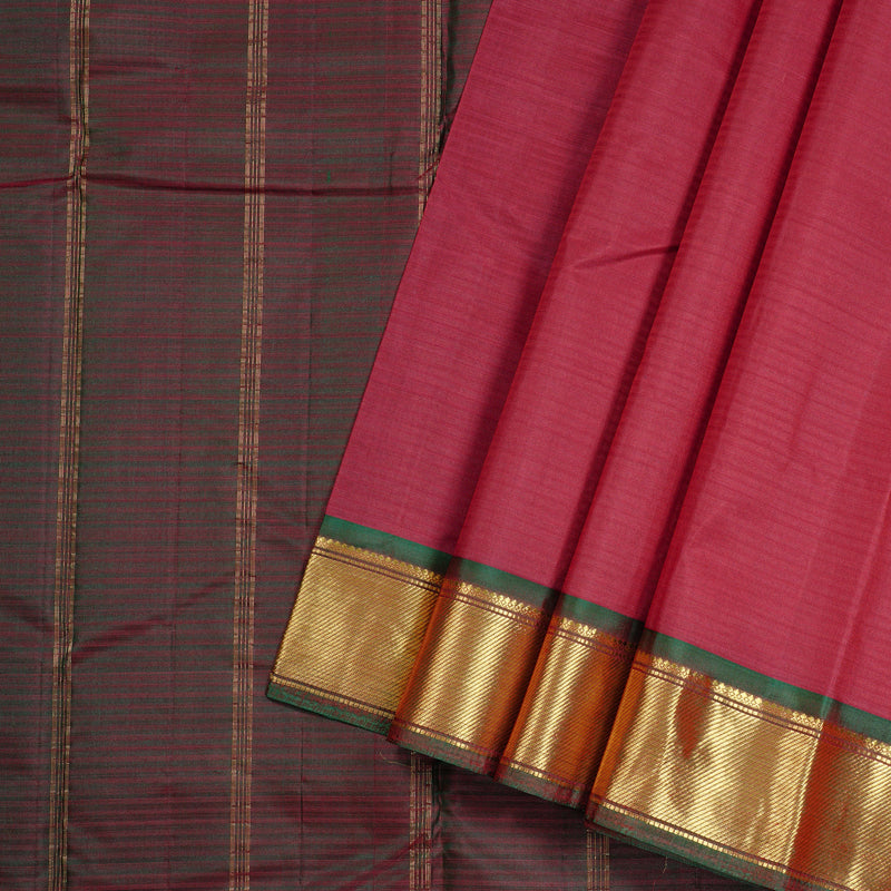 Hayagrivas Handloom Kanjivaram Silk Saree in Regal Maroon KBD2035C1-11