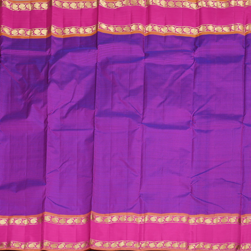 Hayagrivas Purple Handloom Kanjivaram Silk Saree with Pink Border KBD2035C1-29