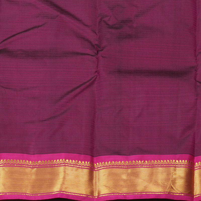 Hayagrivas Handloom Pure Kanjivaram Silk Saree in Vibrant Dark Brown KBD2035C1-37