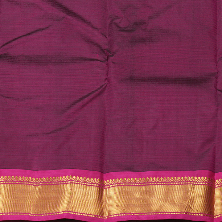 Hayagrivas Handloom Pure Kanjivaram Silk Saree in Vibrant Dark Brown KBD2035C1-37