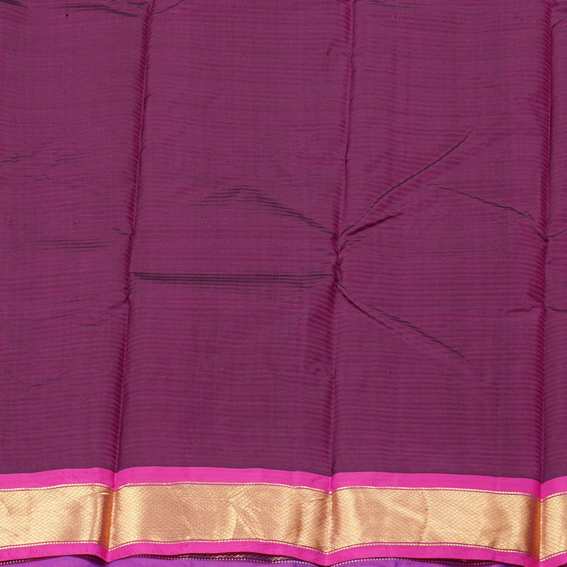 Hayagrivas Blue Handloom Kanjivaram Silk Saree with Purple Border KBD2035C1-39
