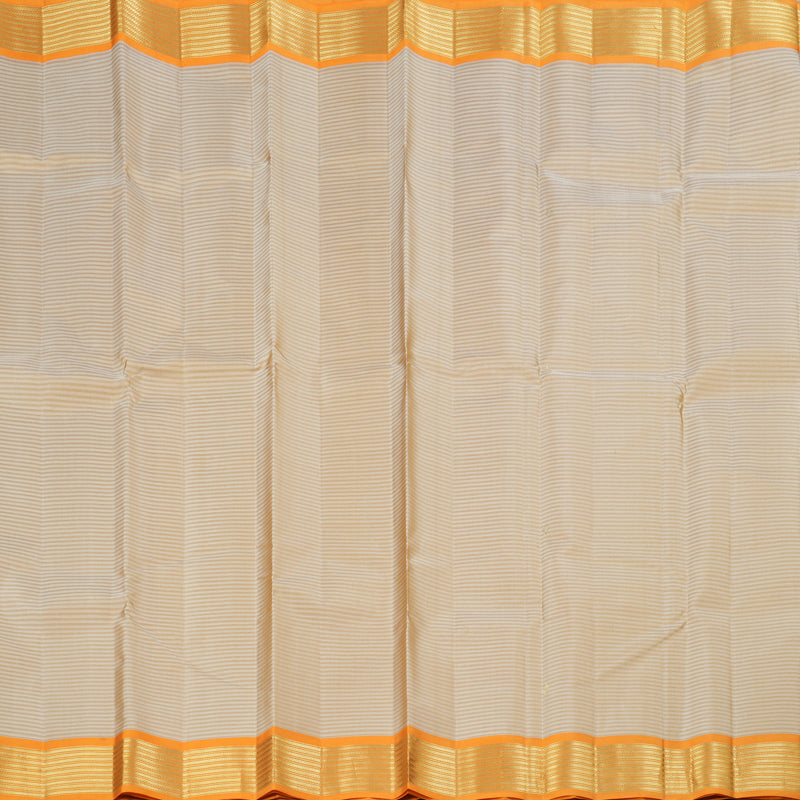 Hayagrivas Sandal Handloom Kanjivaram Silk Saree with Corn Yellow Border KBD2036C1-10